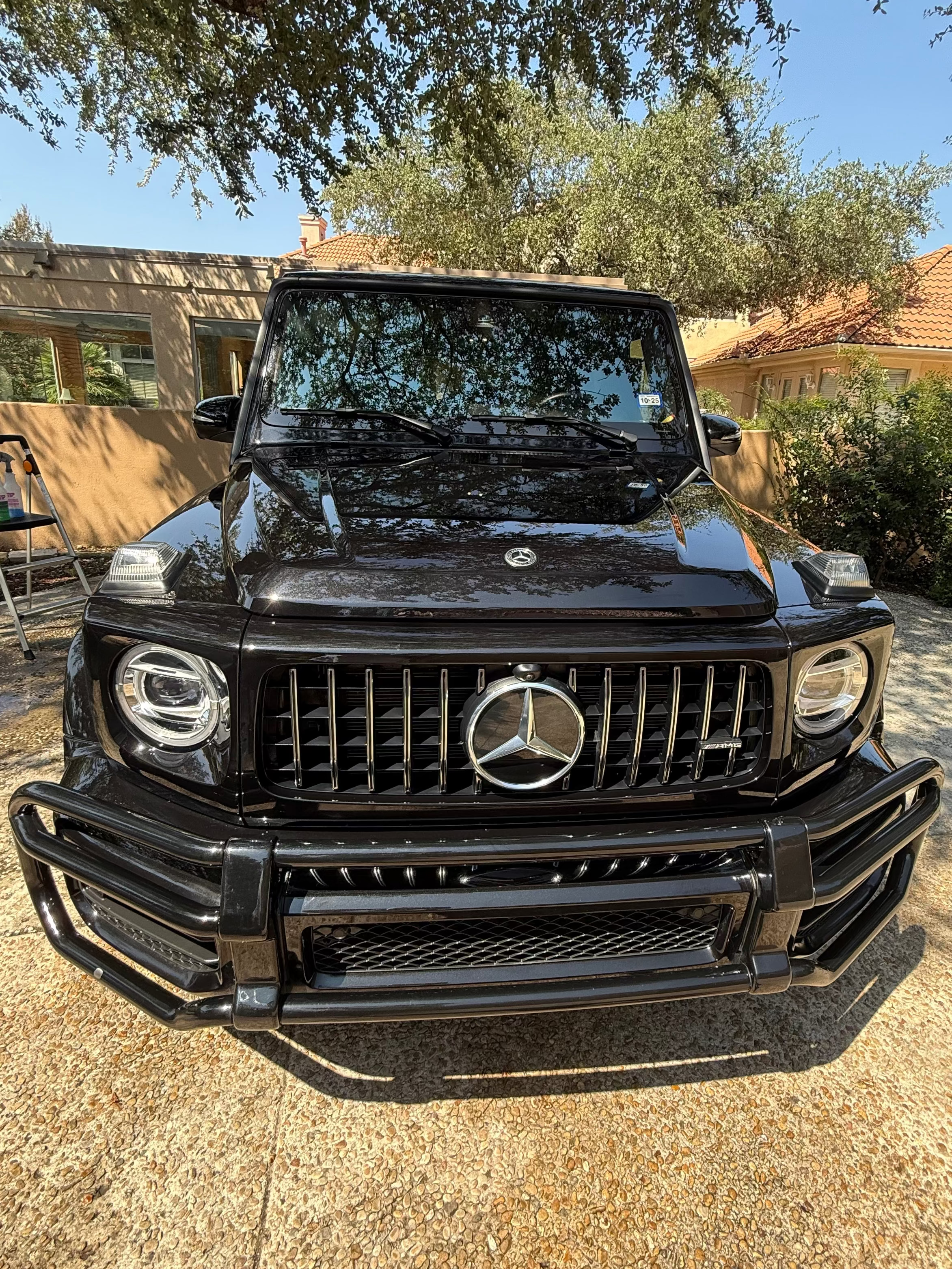 Black Mercedes detailed by J G Mobile Details in Boerne TX