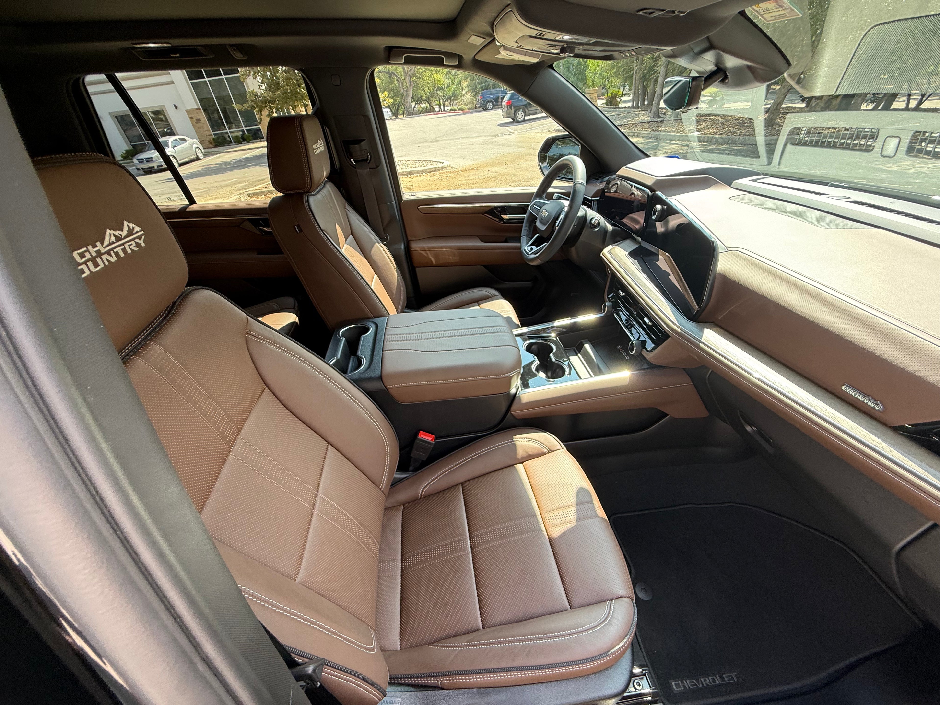 Full interior detail with brown seats by J G Mobile Details in Boerne TX